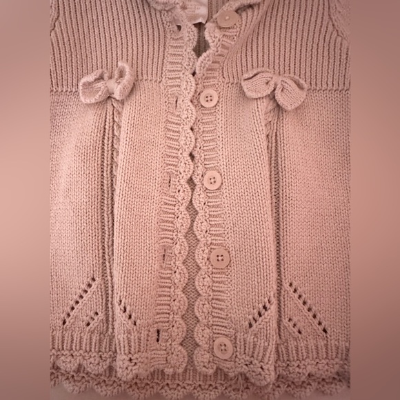 Savannah girl’s button up sweater cardigan size 3T / beige - Picture 3 of 6
